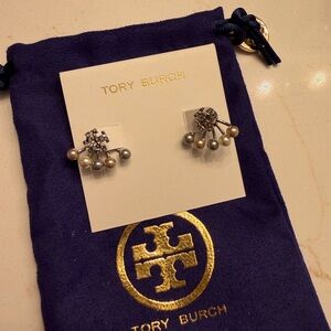 Tory Burch Kira Pearl Front-Back Earrings